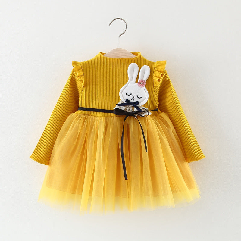 Autumn Girl Princess Dress Baby Girl Skirt Gauze Girl Children 0-1-2-3 Years Old Baby Girl Dress - Amazhona 