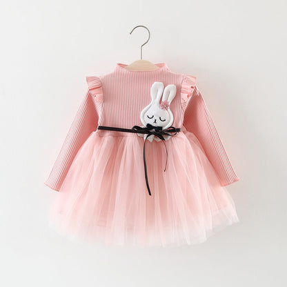 Autumn Girl Princess Dress Baby Girl Skirt Gauze Girl Children 0-1-2-3 Years Old Baby Girl Dress - Amazhona 