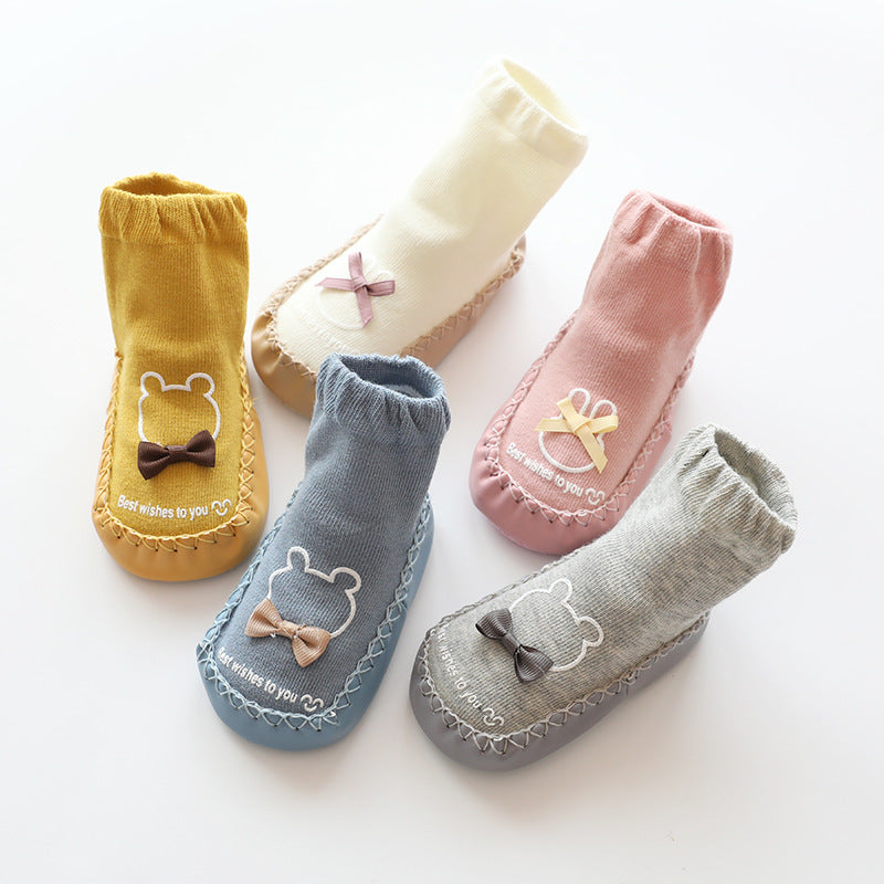 Autumn Winter Baby Girls Boys Socks Cute Cartoon Non-slip Cotton Toddler Floor Socks - Amazhona 