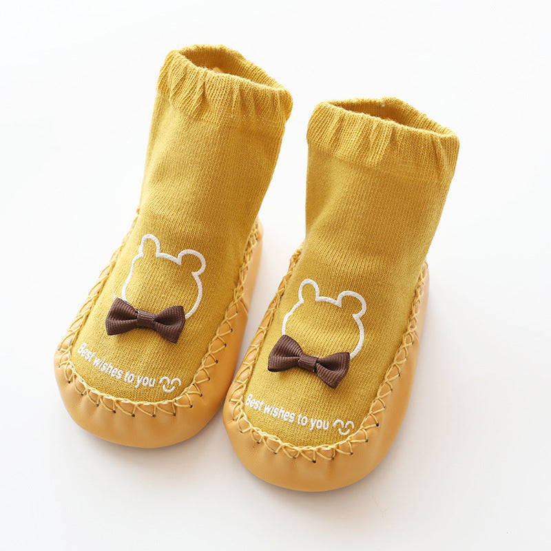 Autumn Winter Baby Girls Boys Socks Cute Cartoon Non-slip Cotton Toddler Floor Socks - Amazhona 