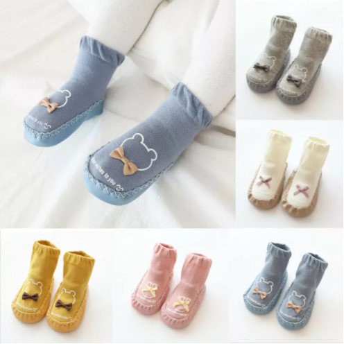 Autumn Winter Baby Girls Boys Socks Cute Cartoon Non-slip Cotton Toddler Floor Socks - Amazhona 