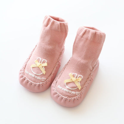 Autumn Winter Baby Girls Boys Socks Cute Cartoon Non-slip Cotton Toddler Floor Socks - Amazhona 