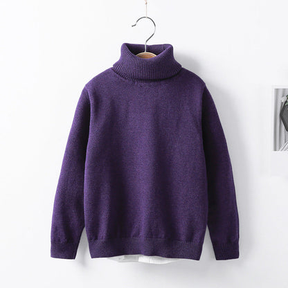 Autumn and winter high collar children's knitwear - Amazhona 