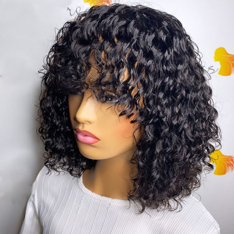 BOB Wig Full Mechanism Headgear Real Hair - Amazhona 