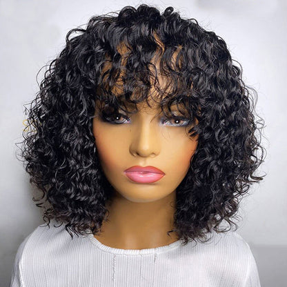 BOB Wig Full Mechanism Headgear Real Hair - Amazhona 