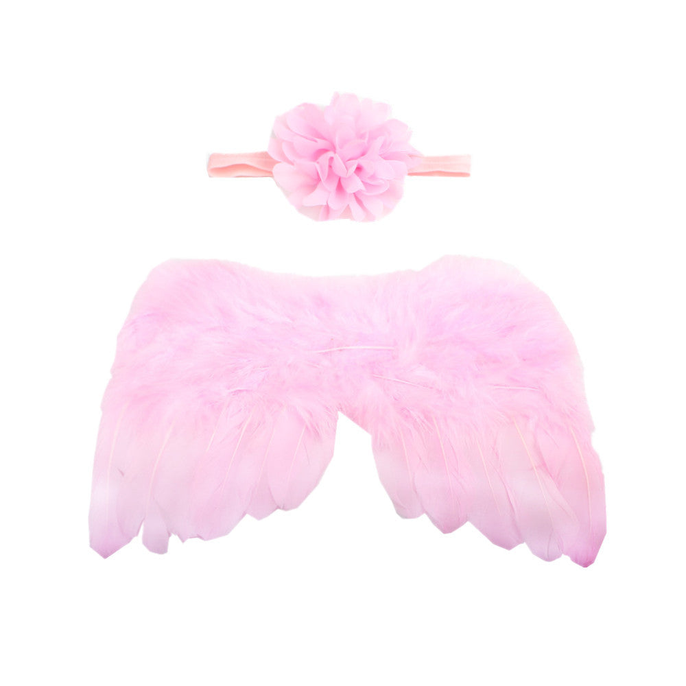 Baby Angel Wings Pointed Flower Hair Tie Set - Amazhona 