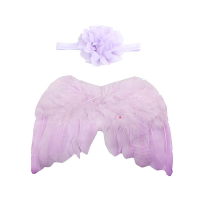 Baby Angel Wings Pointed Flower Hair Tie Set - Amazhona 