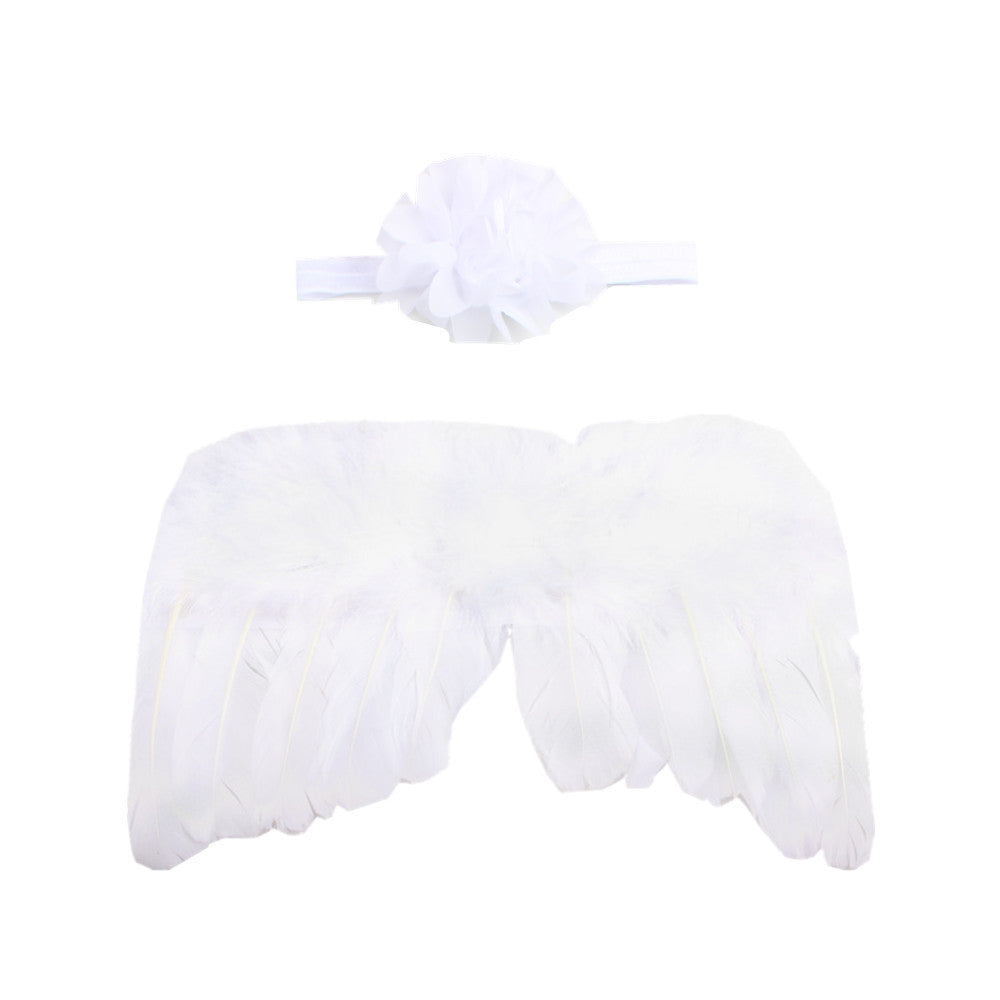 Baby Angel Wings Pointed Flower Hair Tie Set - Amazhona 