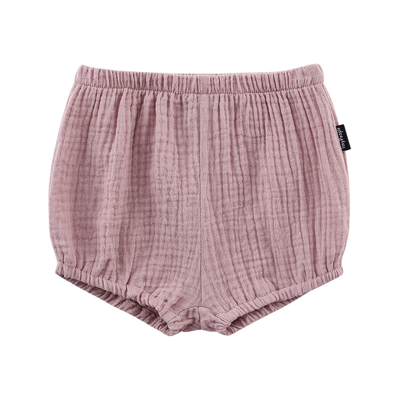 Baby Cotton Crepe Shorts Summer Breathable Light Pants Baby Bloomers - Amazhona 