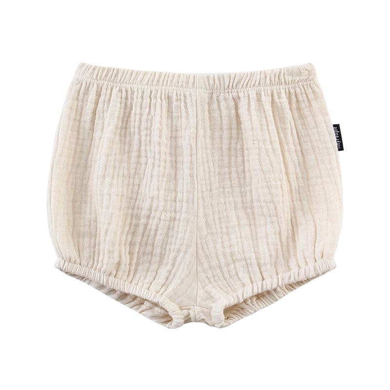 Baby Cotton Crepe Shorts Summer Breathable Light Pants Baby Bloomers - Amazhona 