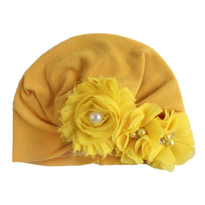 Baby Cotton Sun Flower Plus Four Flower Head Cap - Amazhona 