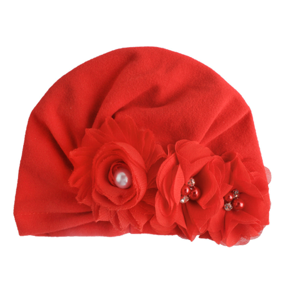 Baby Cotton Sun Flower Plus Four Flower Head Cap - Amazhona 