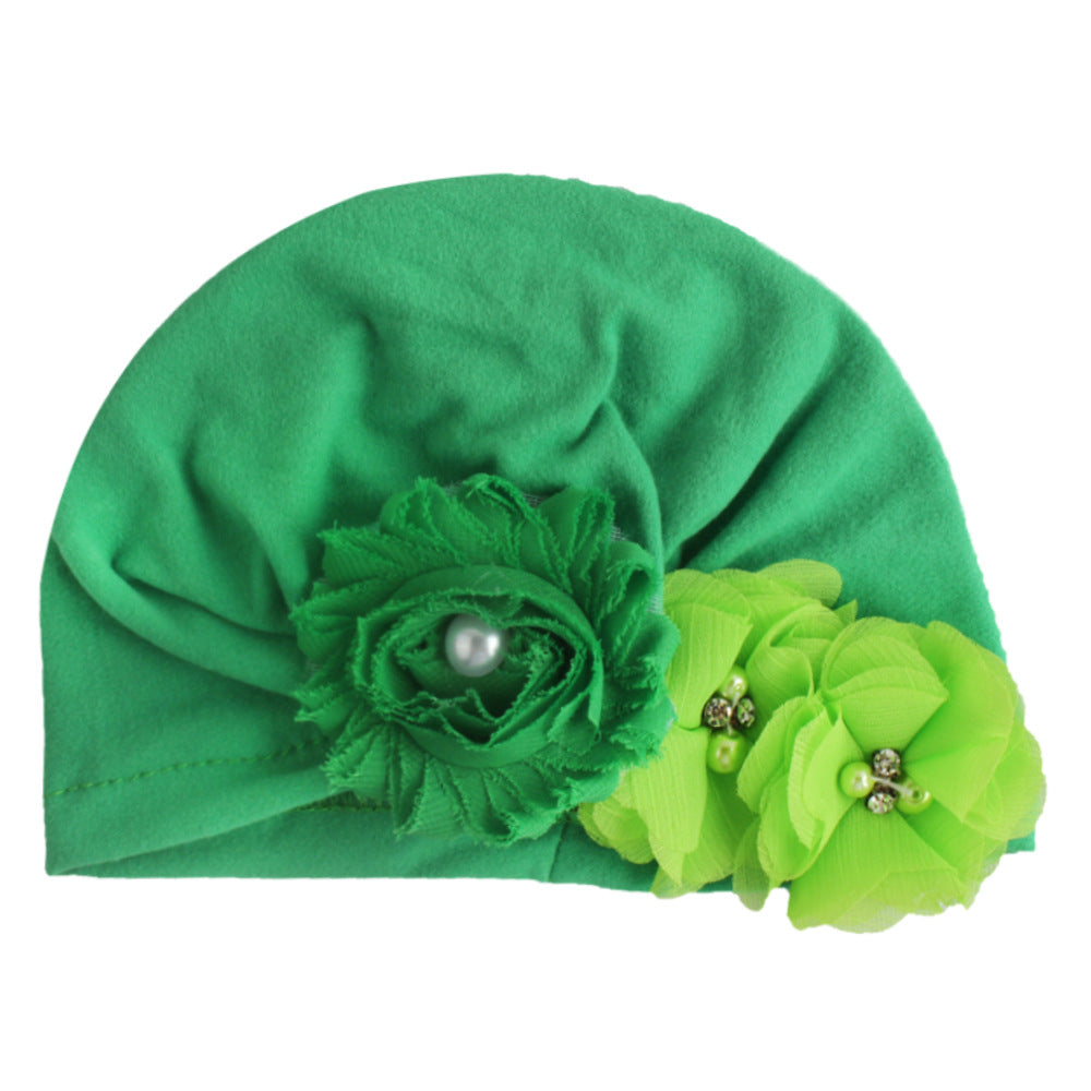 Baby Cotton Sun Flower Plus Four Flower Head Cap - Amazhona 