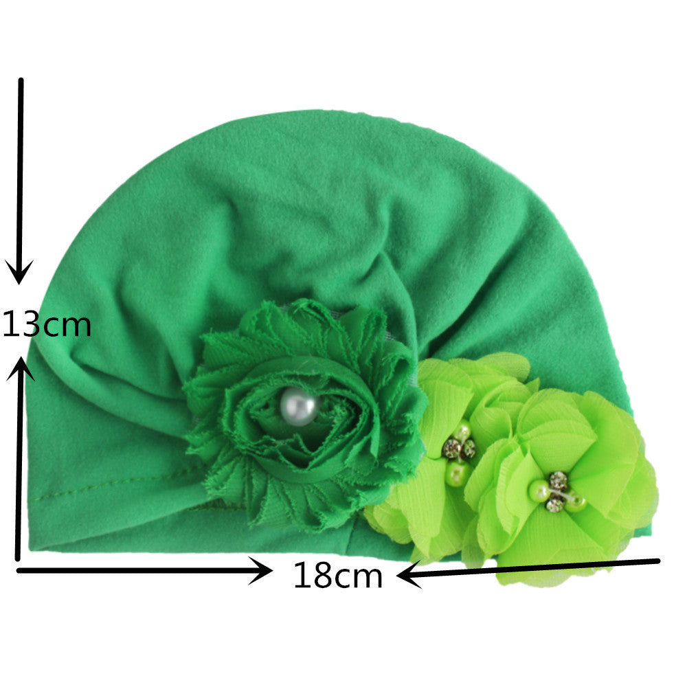 Baby Cotton Sun Flower Plus Four Flower Head Cap - Amazhona 