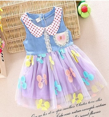 Baby Dress Girl Summer Short Sleeved Princess Skirt - Amazhona 