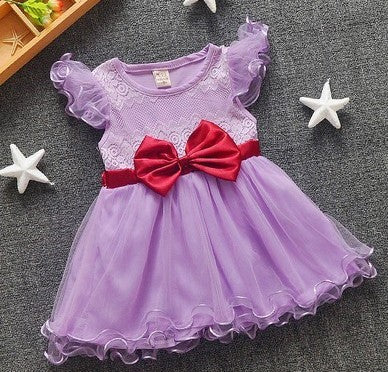 Baby Dress Girl Summer Short Sleeved Princess Skirt - Amazhona 