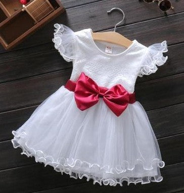 Baby Dress Girl Summer Short Sleeved Princess Skirt - Amazhona 