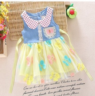 Baby Dress Girl Summer Short Sleeved Princess Skirt - Amazhona 