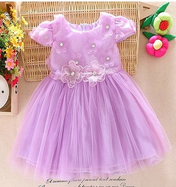 Baby Dress Girl Summer Short Sleeved Princess Skirt - Amazhona 