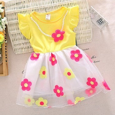 Baby Dress Girl Summer Short Sleeved Princess Skirt - Amazhona 