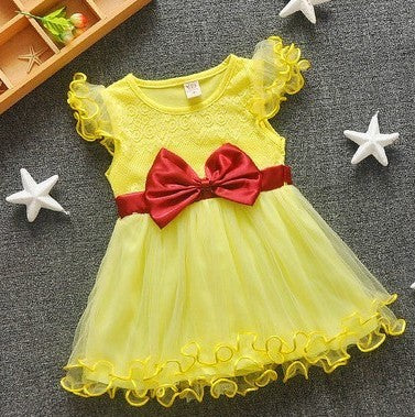 Baby Dress Girl Summer Short Sleeved Princess Skirt - Amazhona 