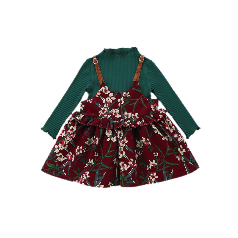 Baby Dress, Girl's Skirt, Autumn 1-2-3 Years Old Baby Clothes, Children's Clothing, A Piece Of E3087 - Amazhona 