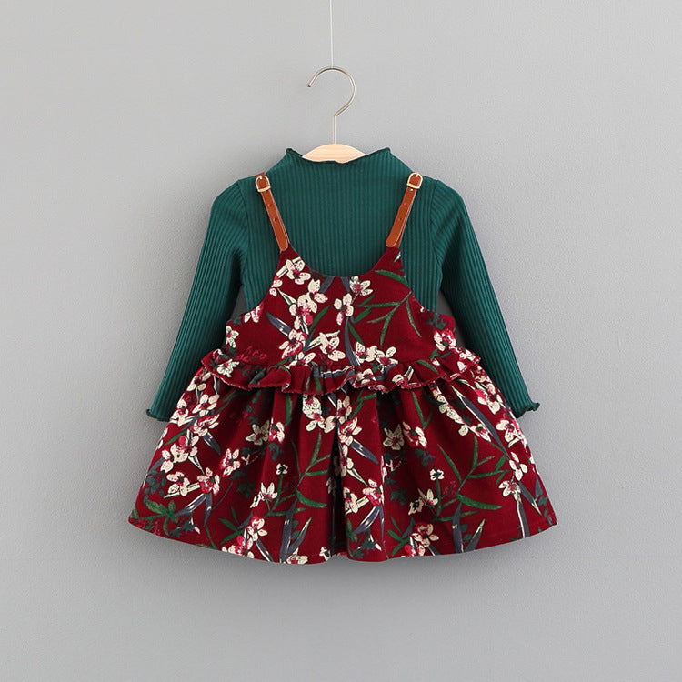 Baby Dress, Girl's Skirt, Autumn 1-2-3 Years Old Baby Clothes, Children's Clothing, A Piece Of E3087 - Amazhona 