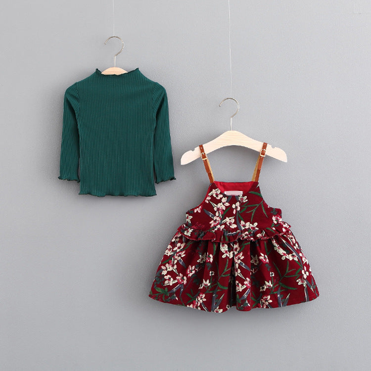 Baby Dress, Girl's Skirt, Autumn 1-2-3 Years Old Baby Clothes, Children's Clothing, A Piece Of E3087 - Amazhona 