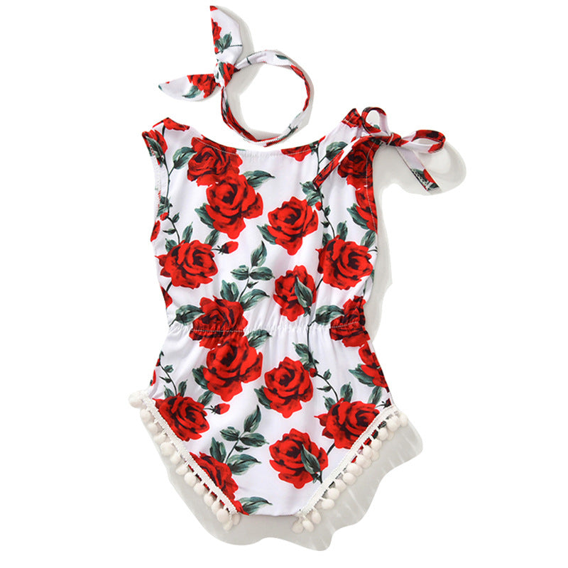 Baby Girl Floral Romper - Amazhona 