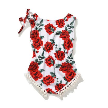 Baby Girl Floral Romper - Amazhona 