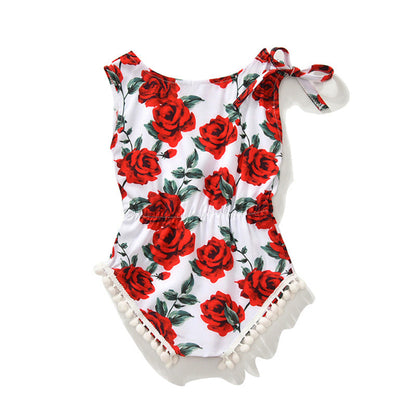 Baby Girl Floral Romper - Amazhona 