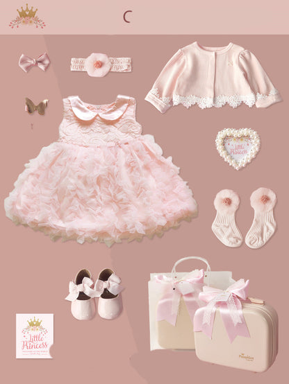 Baby High-end Gift Box Little Princess Dress Lace Dress Suit - Amazhona 