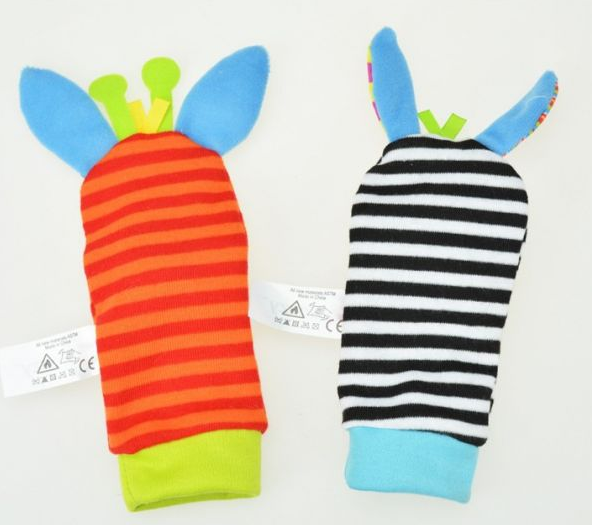 Baby Infant Toy Soft Socks Handbells - Amazhona 