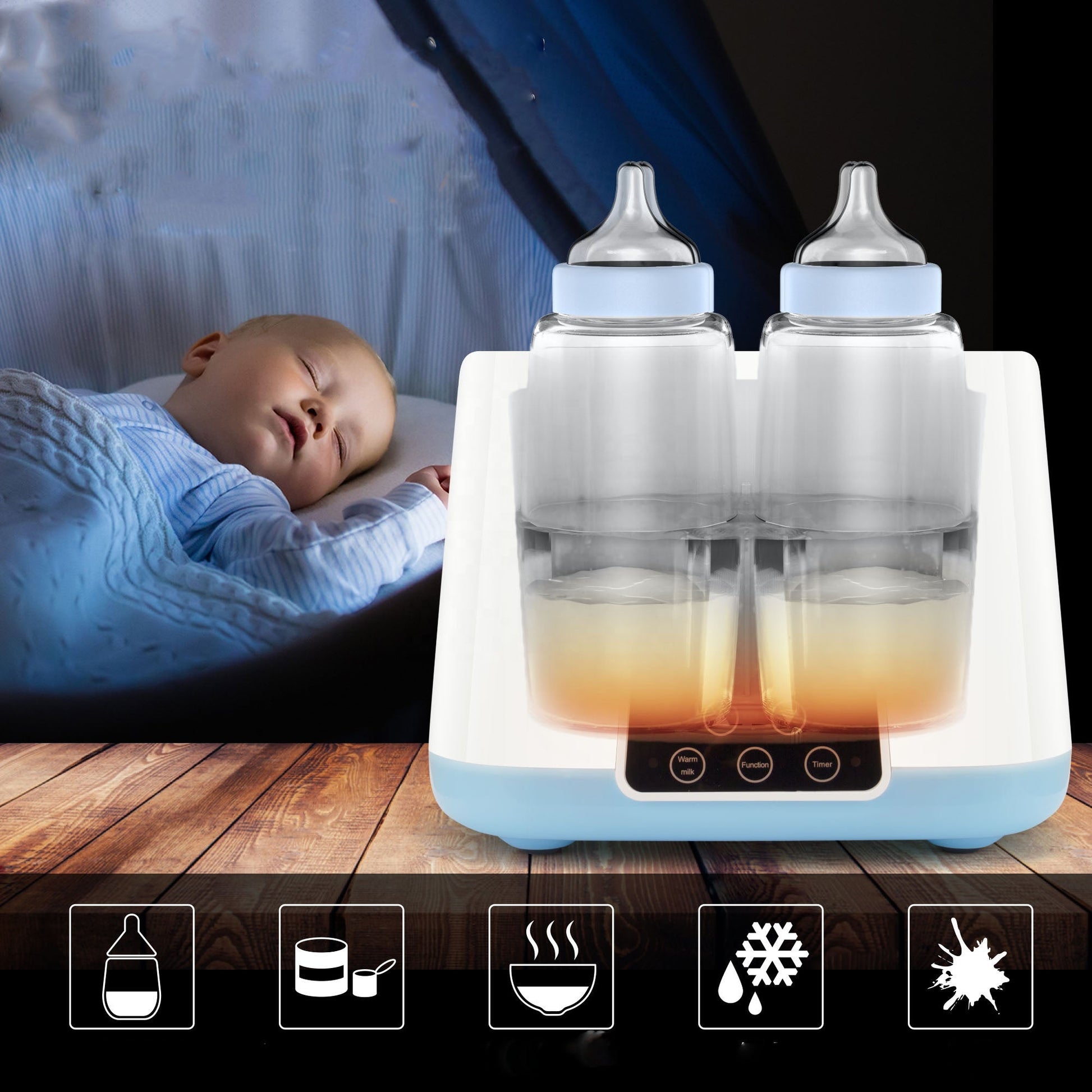 Baby Intelligent Heat Preservation Automatic Feeding Bottle Heating Thermostat - Amazhona 