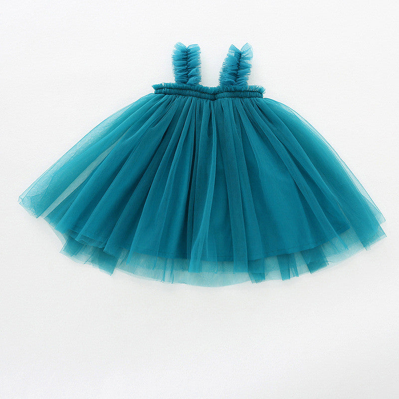 Baby Net Gauze Skirt With Wooden Ears Princess Dress Tutu Skirt - Amazhona 