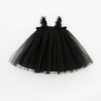 Baby Net Gauze Skirt With Wooden Ears Princess Dress Tutu Skirt - Amazhona 