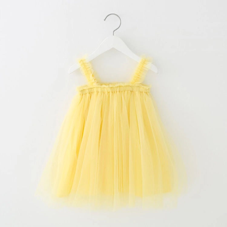 Baby Net Gauze Skirt With Wooden Ears Princess Dress Tutu Skirt - Amazhona 