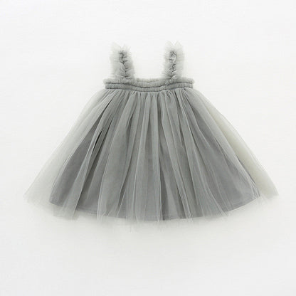 Baby Net Gauze Skirt With Wooden Ears Princess Dress Tutu Skirt - Amazhona 