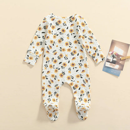 Baby Onesie Newborn Clothes Small Floral Rompers - Amazhona 