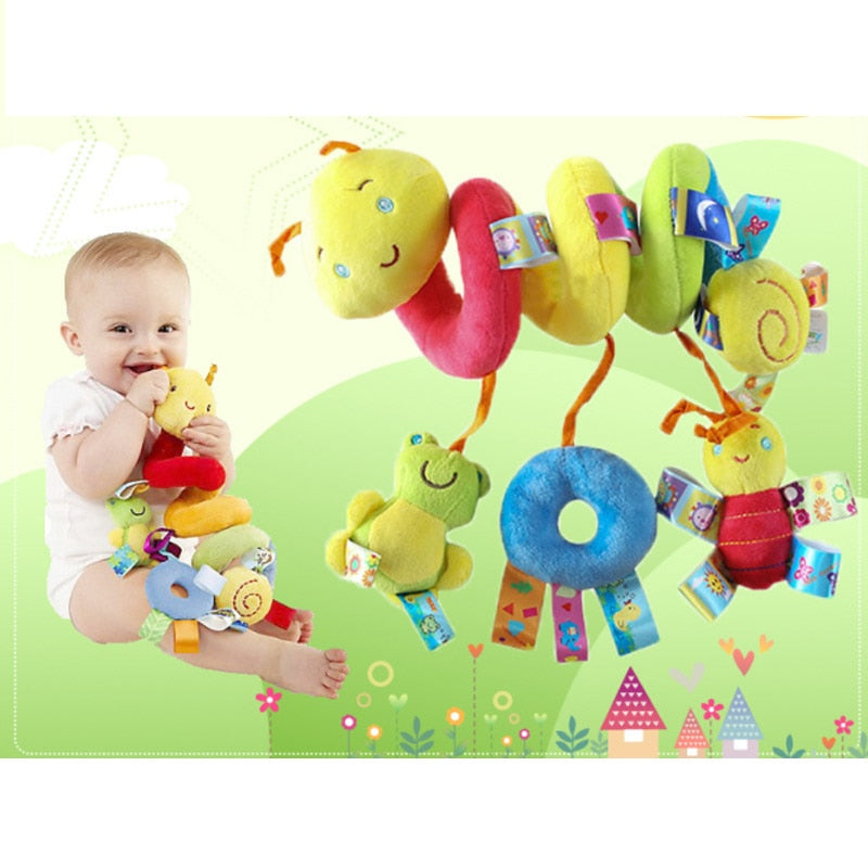 Baby Rattles Mobiles Educational Toys For Children Activity Spiral Crib Toddler Bed Bell Baby Playing Kids Stroller Hanging Doll - Amazhona 