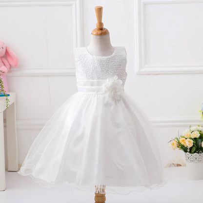 Baby Sequin Dress Flower Girl Wedding Princess Dress - Amazhona 