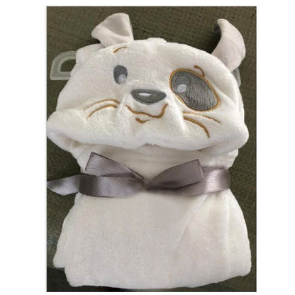 Baby fleece bath towel hooded towels bathrobe - Amazhona 