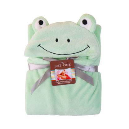 Baby fleece bath towel hooded towels bathrobe - Amazhona 