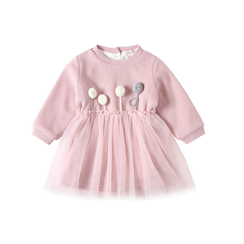 Baby girl plus velvet dress - Amazhona 