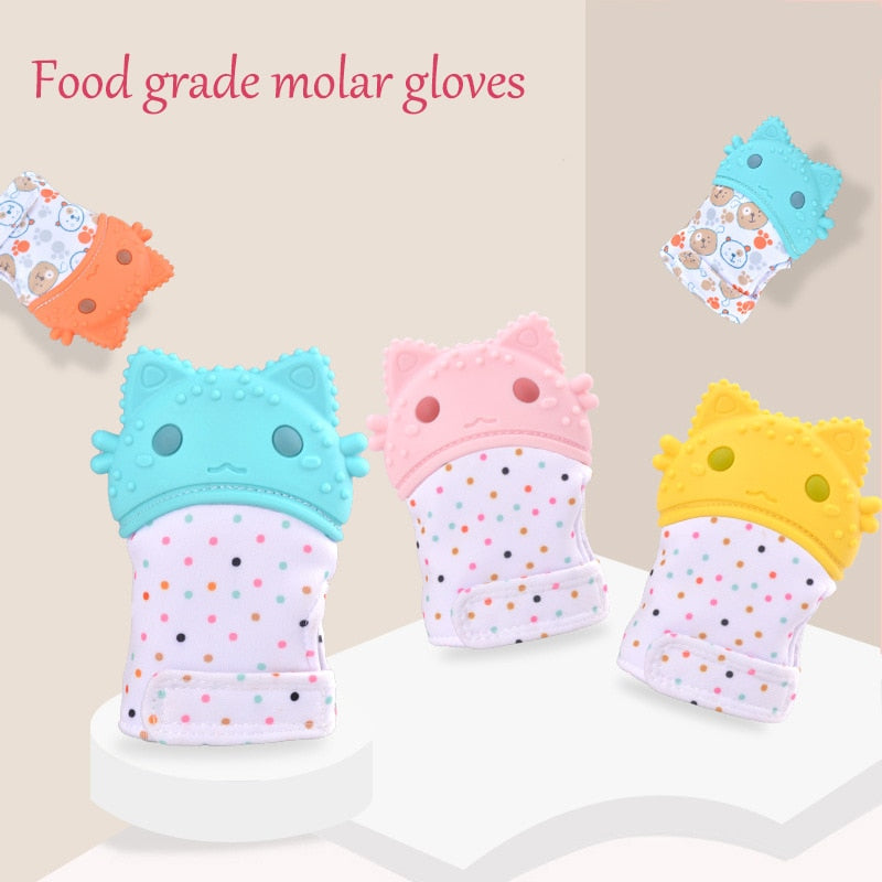 Baby teether gloves baby molar gloves - Amazhona 