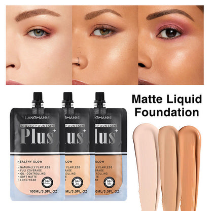 Bag Liquid Foundation Oil Control Long-lasting Concealer And Brightening - Amazhona 