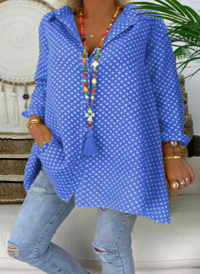 Beautiful Loose Long-Sleeved Blouse - Amazhona 