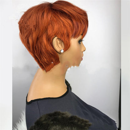 Beauty Short Hair Wig Aliexpress Chemical Fiber Hair Cover - Amazhona 