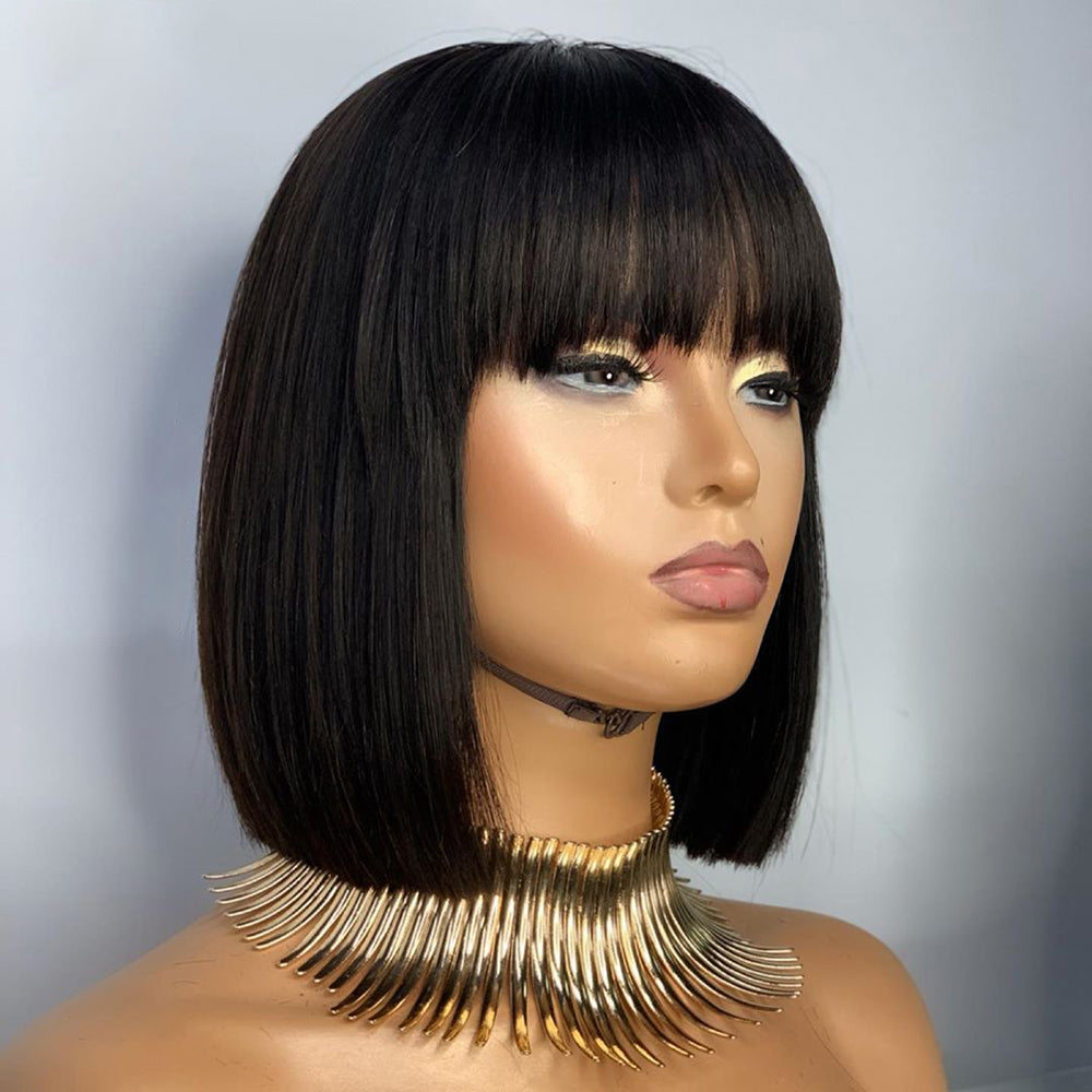 Beauty Short Straight Hair Boobs Face Shaping Headgear - Amazhona 