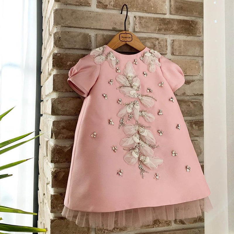 Birthday Party Evening Dress Western Style Princess One Year Old - Amazhona 